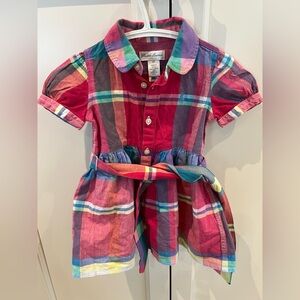 Ralph Lauren Colorful Plaid Kids Dress 6m